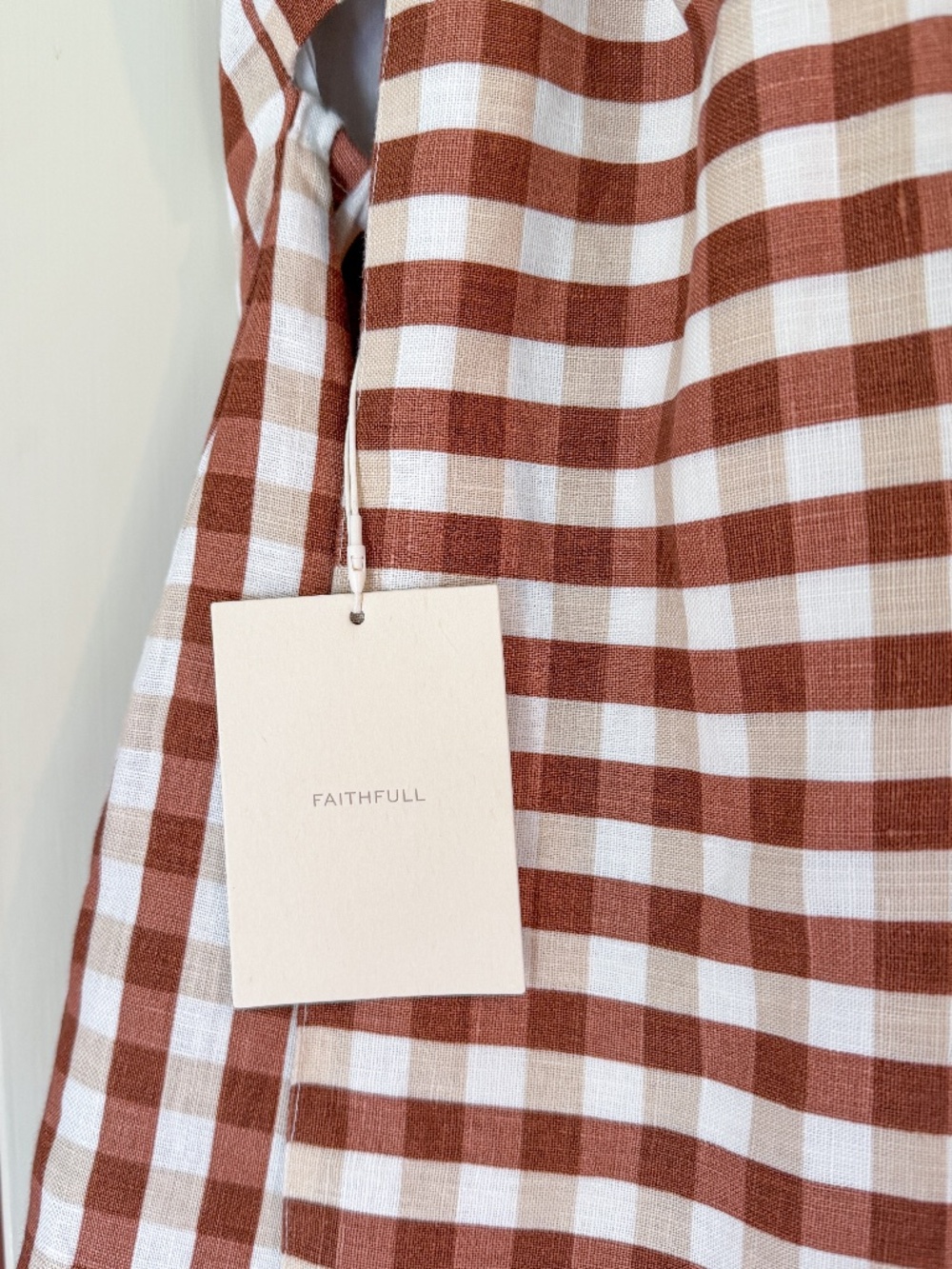 Faithfull the Brand Sofia Gingham Mini Dress Size S NWT - Picture 3 of 5